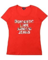Armani Jeans - Round-Necked Logo T-Shirt - Lyst