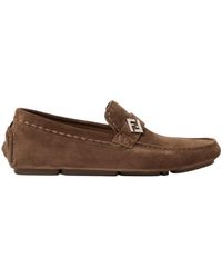 Fendi - Ff Drivers Slip-On Loafers - Lyst