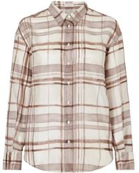 Brunello Cucinelli - Checked Long Sleeved Shirt - Lyst