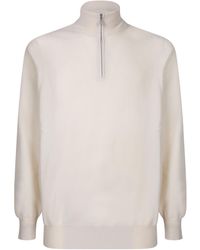 Brunello Cucinelli - Funnel-Neck Knitted Sweater - Lyst