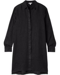 James Perse - Linen Midi Shirt Dress - Lyst