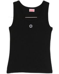 KENZO - Boke Flower 2.0 Embroidered Rib Tank Top - Lyst