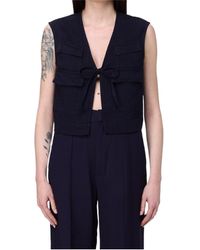 Barena - Multi Lisca Tie-Front Vest - Lyst