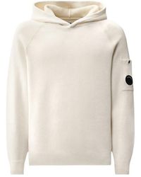 C.P. Company - Double Cotton Knit Lens Hooded Sweater - Lyst