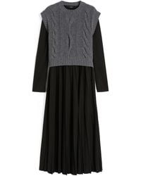 Weekend by Maxmara - 2-In-1 Jersey And Wool Knit Dress - Lyst