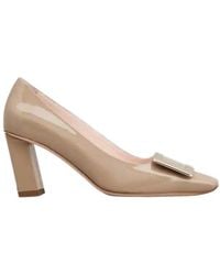Roger Vivier - Logo Engraved Block Heel Pumps - Lyst