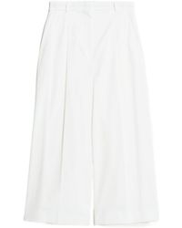 Max Mara - High-Waisted And Wide-Legged Cropped Pants - Lyst
