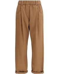 Brunello Cucinelli - Elasticated Cuffed Trousers - Lyst