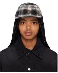 we11done - Bleach-Wash Checkered Cap - Lyst