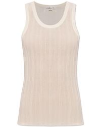 Victoria Beckham - Striped Fine-Knit Tank Top - Lyst