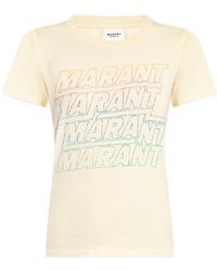 Isabel Marant - Ziliani Logo-Print Cotton T-Shirt - Lyst