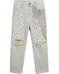Golden Goose - Distressed Embellished Jeans - Lyst