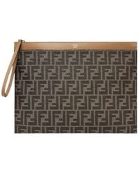 Fendi - Ff Large Flat Pouch - Lyst