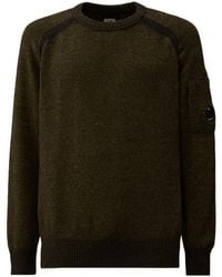 C.P. Company - Lens-Appliqué Crew Neck Knitwear - Lyst