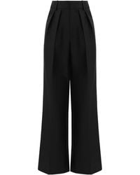 Zimmermann - Pleated Wool Wide-Leg Pants - Lyst