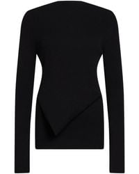 Rick Owens - Solid-Color Long-Sleeve Knit Top - Lyst