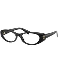 Miu Miu - Eyewear Oval Frame Glasses - Lyst