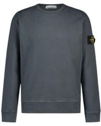 Stone Island - Logo Patch Crewneck Sweatshirt - Lyst