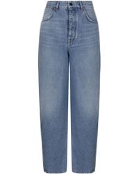 Givenchy - Logo Detailed Wide-Leg Jeans - Lyst