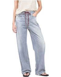 Rag & Bone - Rb Miramar Terry Drawstring Wide-Leg Pants - Lyst