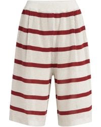 Brunello Cucinelli - Striped Bermuda Shorts - Lyst