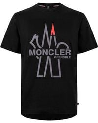 Moncler - Round-Neck Short-Sleeved T-Shirt - Lyst