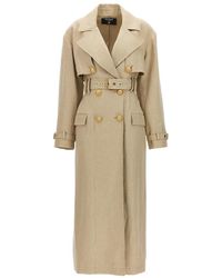 Balmain - Double-Breasted Trench Coat - Lyst