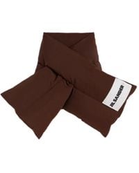Jil Sander - Logo-Patch Padded Scarf - Lyst