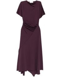 Victoria Beckham - Blousey Midi Dress - Lyst