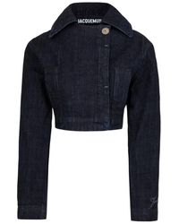 Jacquemus - Lapel Long Sleeve Denim Jacket - Lyst