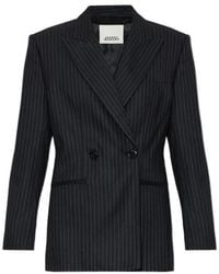 Isabel Marant - Ranya Pinstripe Double-Breasted Blazer - Lyst