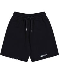 Off-White c/o Virgil Abloh - Logo Printed Drawstring Shorts - Lyst