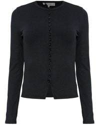 FRAME - Buttoned Knitted Cardigan - Lyst