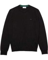 Lacoste - Logo Patch Crewneck Knitted Jumper - Lyst