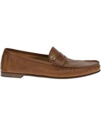 Versace - Ruched Slip-On Loafers - Lyst