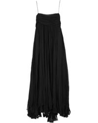 KHAITE - Pleated Asymmetric Sleeveless Dress - Lyst