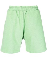 MSGM - Logo Embroidered Shorts - Lyst