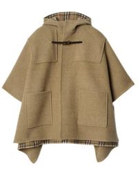 Burberry - Wool Duffle Cape - Lyst
