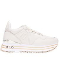 Liu Jo - Logo Patch Lace-Up Sneakers - Lyst