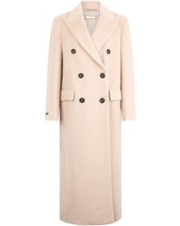 Peserico - Abric Straight Hem Double-Breasted Coat - Lyst