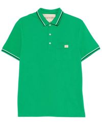 Valentino - Logo Plaque Short-Sleeved Polo Shirt - Lyst