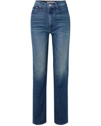 Mother - High-Waist Straight-Leg Jeans - Lyst