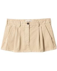 Miu Miu - Cotton Belted Mini Skirt - Lyst