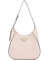 Prada - Triangle-Logo Leather Shoulder Bag - Lyst