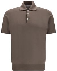 Brunello Cucinelli - Short-Sleeved Polo Shirt - Lyst