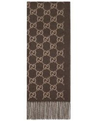 Gucci - Monogrammed Fringed Scarf - Lyst