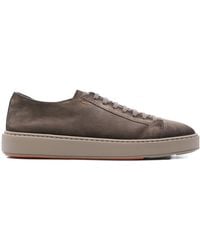 Santoni - Logo Embossed Sneakers - Lyst