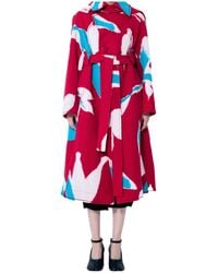 Issey Miyake - Vigor Graphic Belted Coat - Lyst