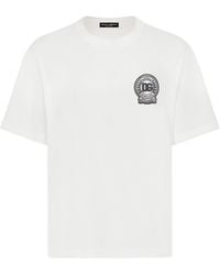 Dolce & Gabbana - Logo Patch Crewneck T-Shirt - Lyst