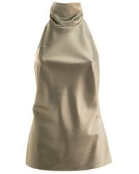 Ralph Lauren - Chilton Halterneck Satin Top - Lyst